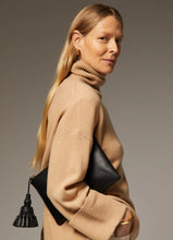Load image into Gallery viewer, anya hindmarch Black Large tassel clutch, Size Medium
