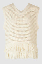 Load image into Gallery viewer, Second female Cream Mantova crochet top, Size L

