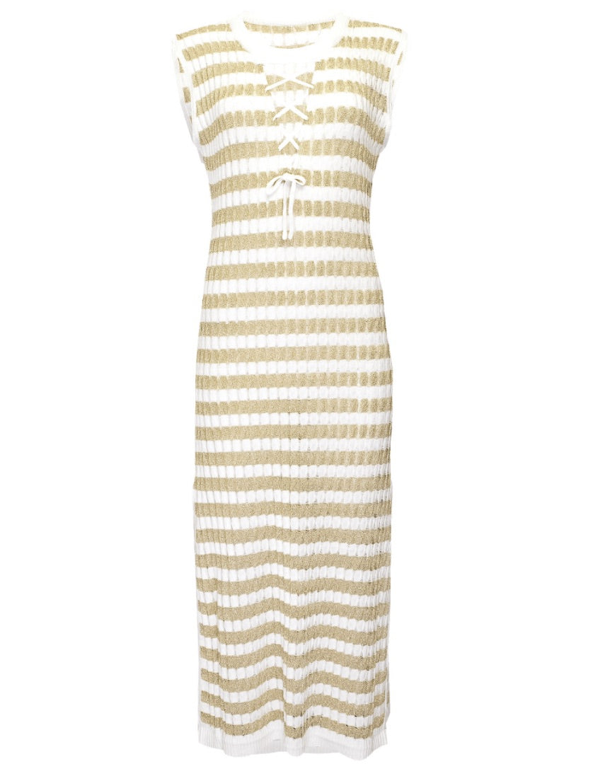 Ruth Erotokritou Gold Knit dress, Size L