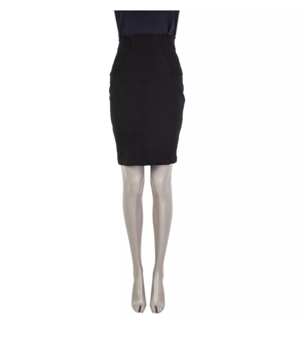 Alaia Black Vintage bodycon skirt, Size Medium