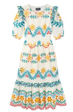 Load image into Gallery viewer, wyse london White Embroidered dress, Size 3
