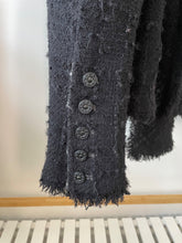 Load image into Gallery viewer, Chanel black Nubby Tweed Jacket, Size 42
