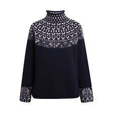 Maxmara Navy Fair isle sweater, Size Medium