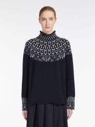 Maxmara Navy Fair isle sweater, Size Medium