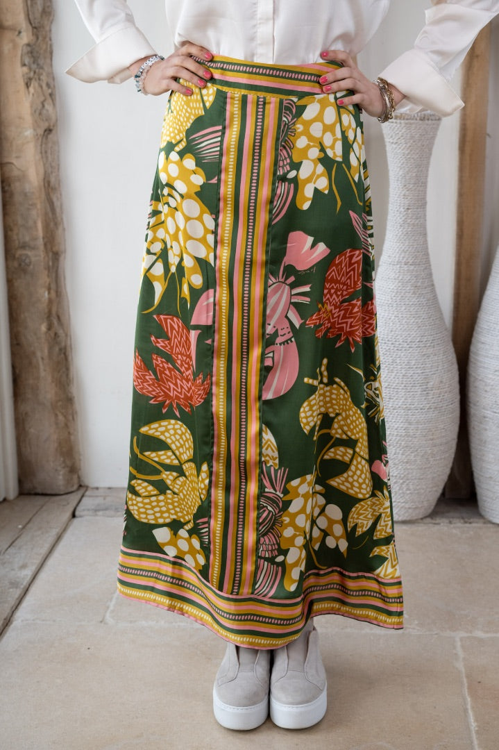 an'ge Multicoloured Rio midi skirt, Size M