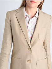 Load image into Gallery viewer, Lauren by Ralph lauren Oatmeal Tailored cotton jacket, Size US4
