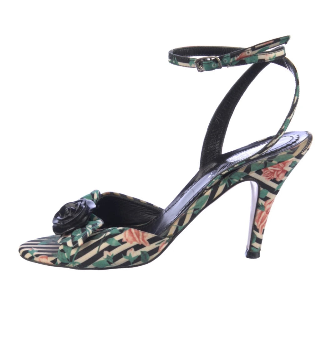 Lulu guinness Multicoloured Fabric rose print shoes, Size 40