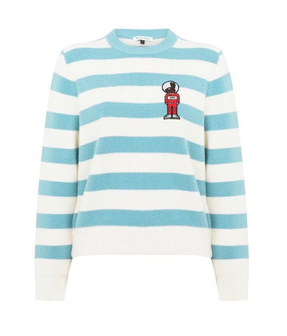Bella Freud Blue Mythical Bunny Sweater, Size L