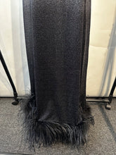 Load image into Gallery viewer, Oseree Black Lumiere plumage turtleneck dress, Size Medium
