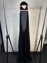 Load image into Gallery viewer, Oseree Black Lumiere plumage turtleneck dress, Size Medium
