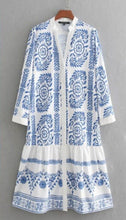 Load image into Gallery viewer, Zara White and blue Midi Dress, Size Small
