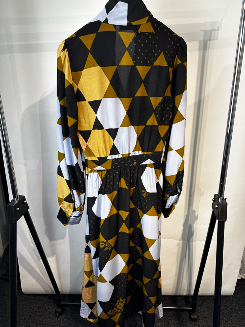 Stine Goya Multicoloured MICAELA SILK DRESS - HEXAGON AMBER, Size Xs