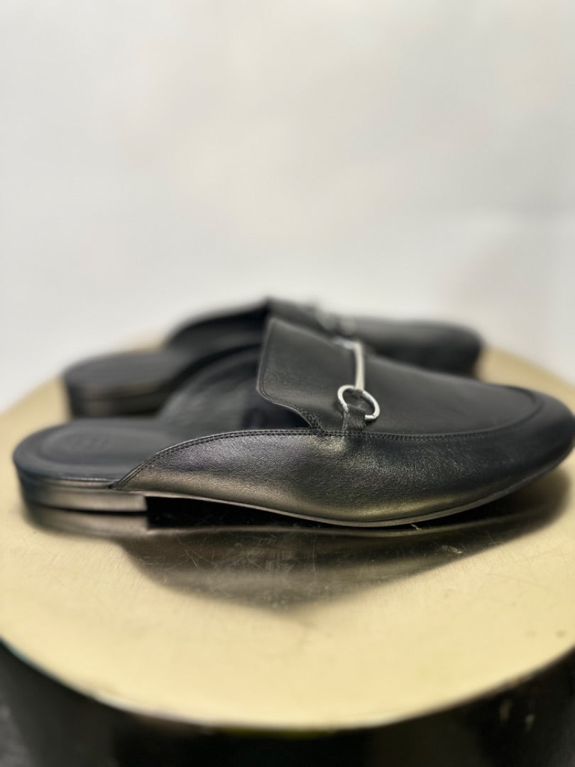 massimo dutti black Leather mules, Size 41