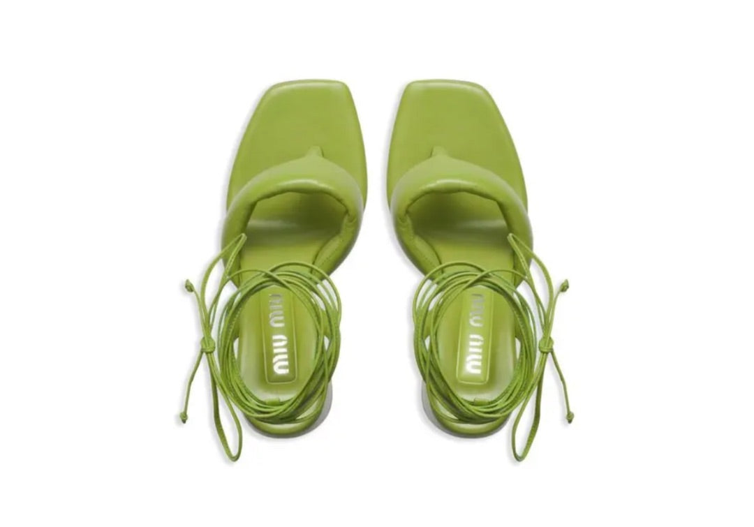 Miu miu Green Padded sandals, Size 37.5
