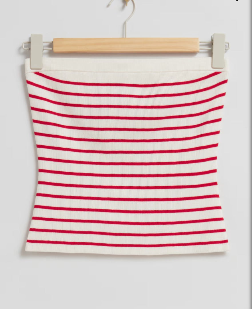 & Other Stories Red Breton top, Size Medium