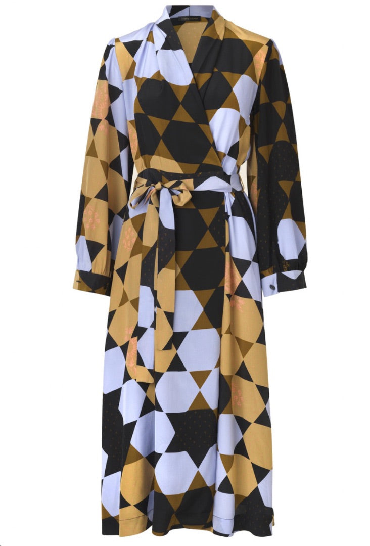 Stine Goya Multicoloured MICAELA SILK DRESS - HEXAGON AMBER, Size Xs