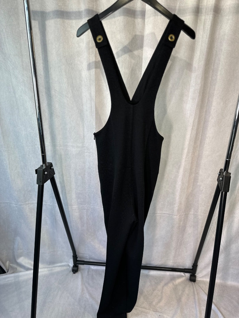 Chloe black virgin wool dungarees, Size 38
