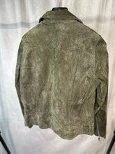 Load image into Gallery viewer, H&amp;M khaki suede biker jacket, Size 12
