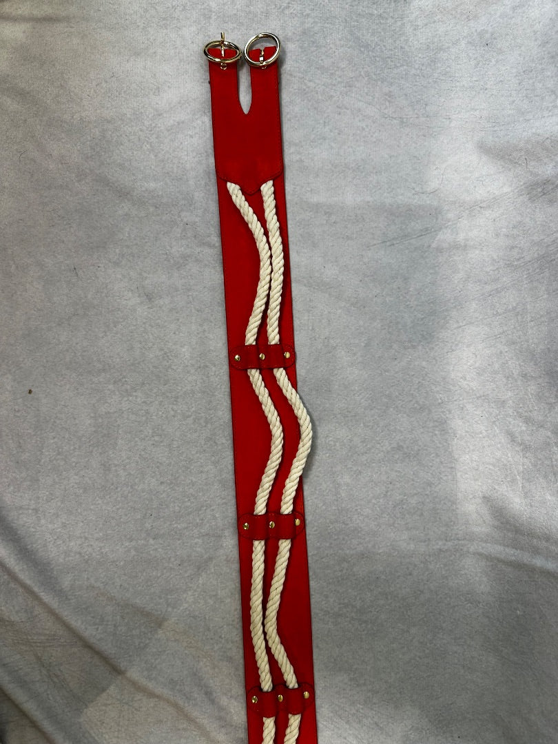 & other stories coral suede rope belt, Size medium