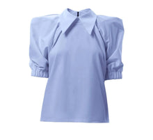 Load image into Gallery viewer, Julia Allert Blue Full sleeve top, Size M
