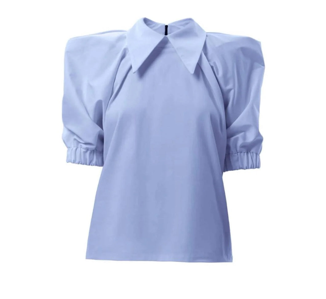 Julia Allert Blue Full sleeve top, Size M
