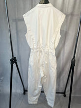 Load image into Gallery viewer, Mango White Denim jumpsuit, Size L
