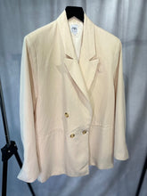 Load image into Gallery viewer, Zara Cream Double breasted linen jacket, Size L

