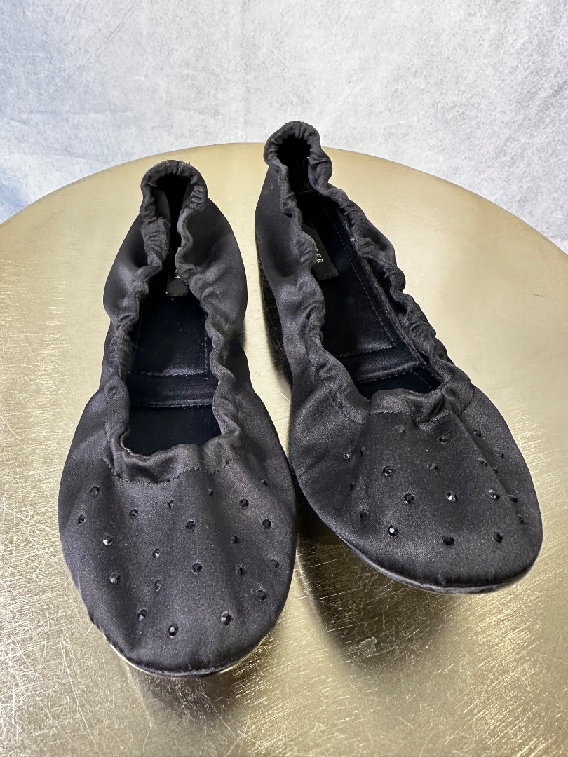 Jaeger Black Satin ballet slippers, Size 39