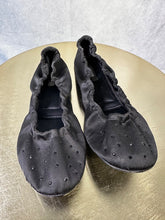 Load image into Gallery viewer, Jaeger Black Satin ballet slippers, Size 39
