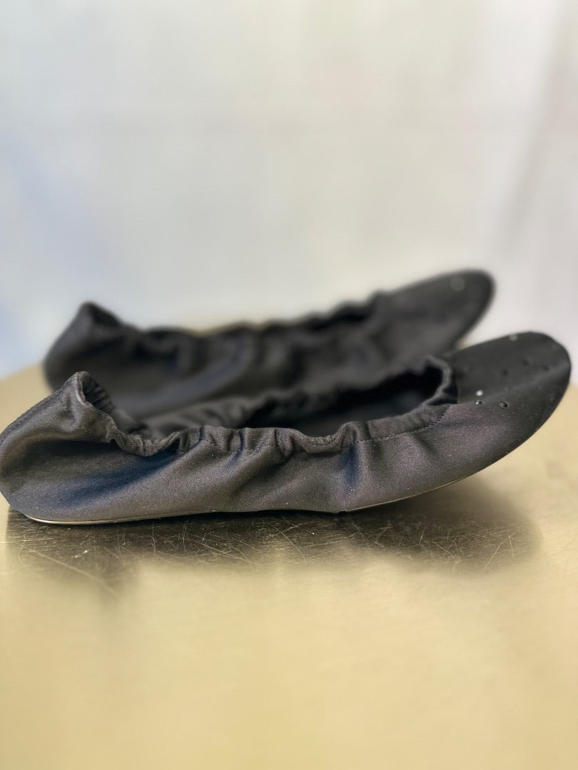 Jaeger Black Satin ballet slippers, Size 39