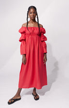 Load image into Gallery viewer, Mie Red Linen dress, Size Medium
