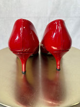 Load image into Gallery viewer, l k bennett red patent mary jane pumps, Size 38.5
