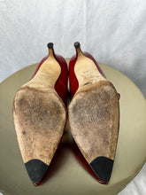 Load image into Gallery viewer, l k bennett red patent mary jane pumps, Size 38.5
