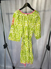 Load image into Gallery viewer, place du soleil green embellished summer dress, Size medium
