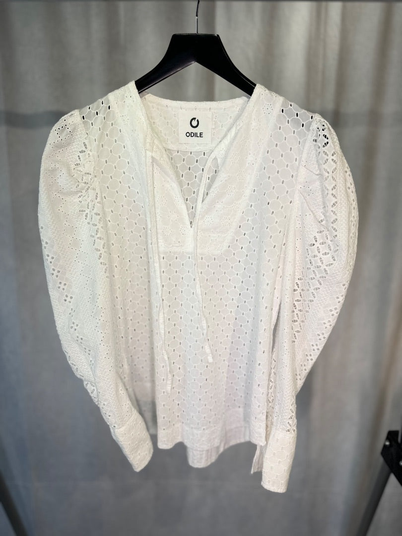 odile collective white CELESTE broderie anglaise topo, Size 3