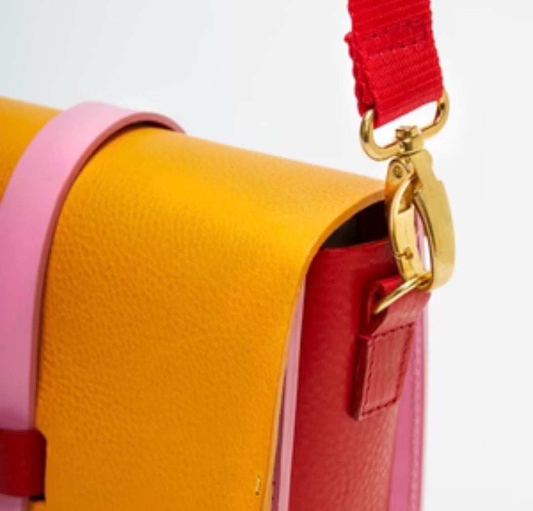 LPOL Pink Squiggle strap handbag, Size Small