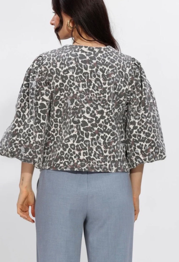 Minus Ecru Animal print jacket, Size 38