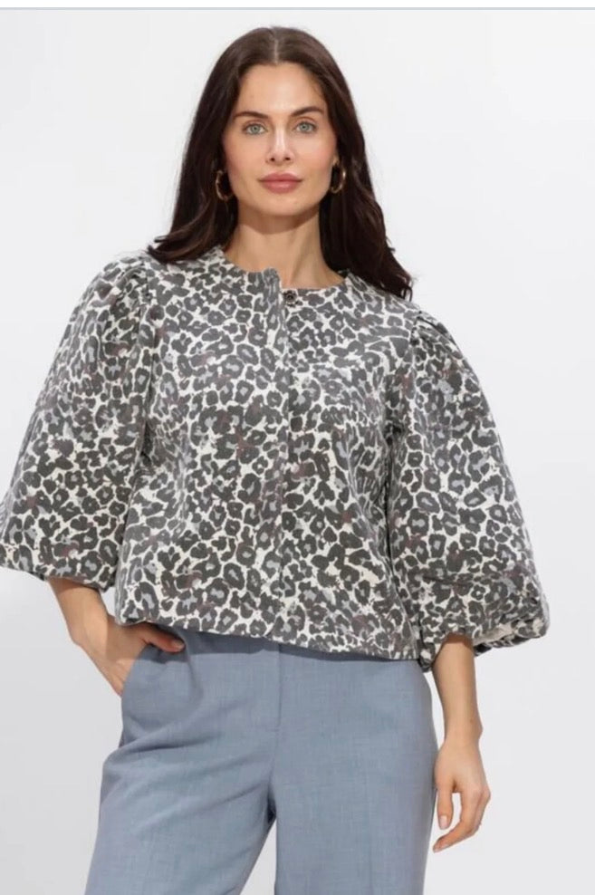 Minus Ecru Animal print jacket, Size 38