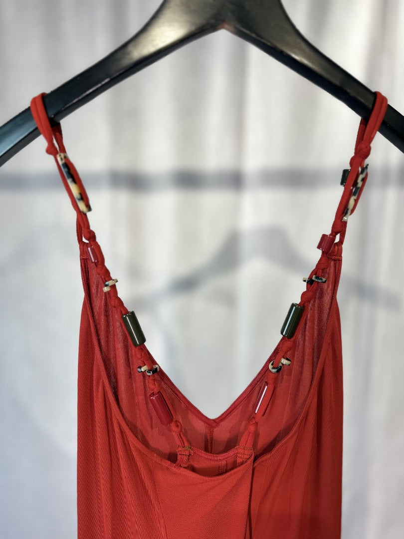 eres rust jersey beach dress, Size medium