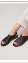 Load image into Gallery viewer, COS Black Leather sling back flats, Size 39
