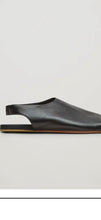 Load image into Gallery viewer, COS Black Leather sling back flats, Size 39
