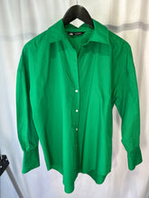 Load image into Gallery viewer, Zara Green Relaxed shirt, Size S
