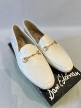 Load image into Gallery viewer, sam edelman white loraine leather loafer, Size 6
