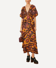 Load image into Gallery viewer, farm rio multicoloured garden bloom blush dress, Size small
