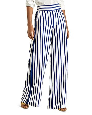 ralph lauren white & blue striped sailor trousers, Size 12