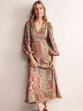 Boden Multicoloured Paisley maxi dress, Size 12