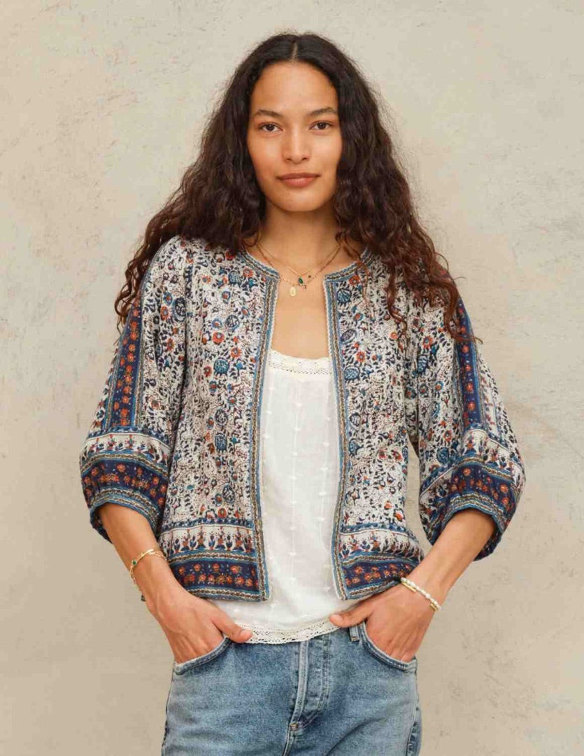 MABE Blue Block print jacket, Size M