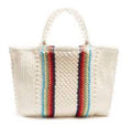 Antonello Teddes Ecru chelu Woven restored tote, Size Medium