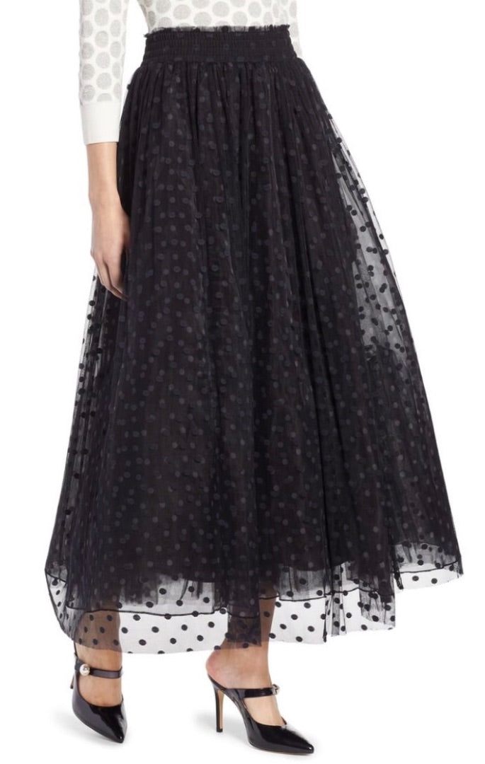 Halogen x Atlantic Pacific Black Tulle skirt, Size M