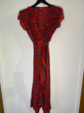Load image into Gallery viewer, no brand red frill wrap dress, Size s/m
